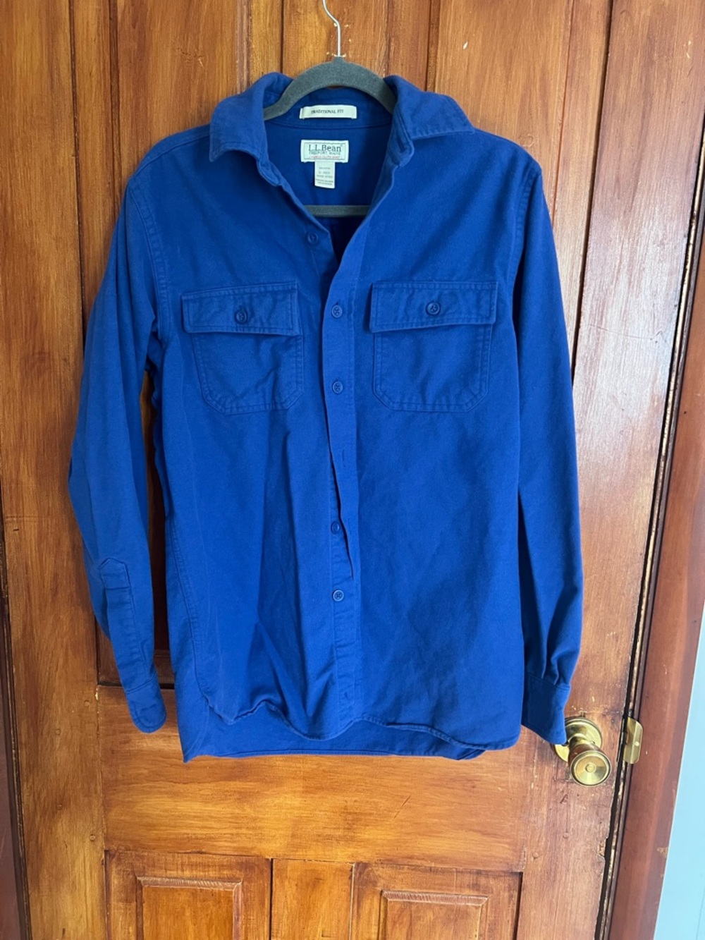 L.L. Bean Royal Blue Chamois Cloth Shirt